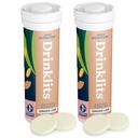 Drinklits Ginger-Lime Daily 水分片(2) Tube Bundle 有机姜制作 – 0g 糖 – 基本电解质 → 20 服务 – 10 片 – 10 plats per Tube