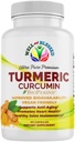 配有BioPerine的Turmeric Crucumin补充剂 - 60 Capsules - 有机图尔克根提取剂 - Vegan 友好型,强化吸收,日常联合和心脏支持