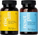 生命Vantage Rise AM & Reset PM System - Rise AM & Reset PM System的组合,一个供男女使用的多维他命补编,提供维生素,矿物,以及适配体. - 每瓶60块