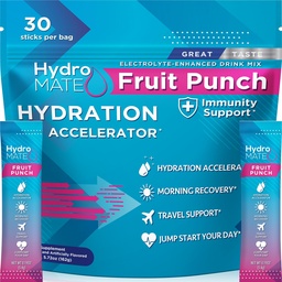 HydroMate 电解质 粉末 冲水 低糖 30 计数