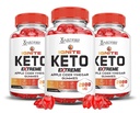 合理实验室(3 Pack Ignite Keto ACV Gummys Extreme 2000MG 高级 Ignite Keto Gummys 苹果苹果苹果苹果葡萄酒 配有石榴甜甜菜汁粉 B12 Vegan Non GMO 180 Gummys