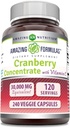 奇异配方 Cranberry 将30,000毫克与维生素 C 补充 QQ Veggie Capsules QQ 超强 QQ 非GMO QQ Gluten Free QQ 在美国制造 (1 Pack, 240 Counter)