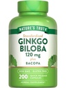 大自然的真理 Ginkgo Biloba 120 mg + bacopa + 200 快速发布 Capsules + 标准化摘录 + NO-GMO 和 Gluten 免费补编