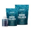 CORREXIKO Marine Collagen 补充药丸和粉末包 - 包括 10,000mg 双水解Collagen 粉剂 15 oz & 5oz 和 1800mg Collagen Peptides 120 Capsules - 用于毛发、皮肤和钉子