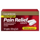 GoodSense Extra Power 止痛药,Acetaminophen Caplets,500毫克,50毫克