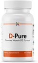 停止现在的老化 - D-Pure公式 125 MCG - Premium Vitamin D3 5000 IU 配有萨夫花油 - 肌肉,牙齿和骨骼健康,心脏健康和免疫支持 - 90 Softgels