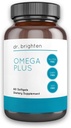 Brighten Omega Plus博士——1600毫克环保局/DHA 非GMO鱼油补充剂,用于心脏、脑和免疫系统——60种软胶