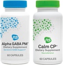 神经科学应激反应与睡眠集 - Alpha GABA PM + Calm CP 与梅拉图宁,L-Teanine,Banaba Leaf & More (两款产品,每款60个计数).