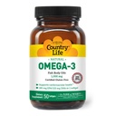 国家生活 Omega-3 鱼油补充品,1000毫克,180毫克 EPA & 120毫克 DHA, 鱼油集中, Burpless, 50 Softgels, 认证无油胶