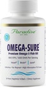 Paradise Herbs Omega - Sure, Omega - 3 Community, Premium Fish Oil, DHA, EPA, Vegan, Non GMO, Gluten Free, 30 维吉塔利伯爵软胶