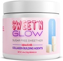 Ad Sweet' N Glow Zero Calorie Sugar Free Sweet'Ner 与Collagen 建筑代理公司(30名服务人员,不受欢迎)