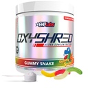 EHP实验室 OxyShred Pre Workout 粉末 - L Glutamine & Acetyl L Carnitine的预工作粉末,能量靴饮料 - Gummy Snake, 60 services