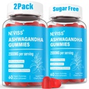Ashwagandha Gummys, 成人用甘油镁, 维生素B6, Zinc, Rhodiola Rosea, Lemon Balm, 放松支持, Natural Zzz, 大脑, 肌肉, Stamina, 能源, 无糖