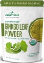 Ginkgo Biloba 叶粉 8oz - Ginkgo Biloba 茶叶支持健康老化,记忆,焦点,Mood & 集中度 - 100%天然 Ginko 叶片提取,Vegan,非GMO和认证有机 Ginkgo 叶粉