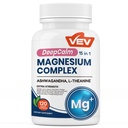 VEV DeepCalm 15 in 1 Magnesium Glycnate & Citrate Complex Capsules, Cortisol 妇女辅助产品 – 与 Ashwagandha & L-Theanine , 120 Vegan Capsules 易取公式