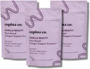 Copina Co. Vanilla Beautiful Vegan Collagen Booster Creamer - 植物基Collagen 支持 平滑饮用 Vegan Creamy Blend QQ Vanilla Flavor 3 Bags - 每袋25个服务