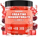 Creatine Monohydrate Gummys for Muncle Support, Energy Boost, 5.6g of Creatine Monohydrate for position - Sweet Free, Vegan (Cherry Flavor) (Cherry Flavor) (英语).