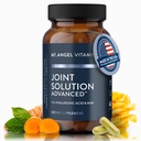 天使维生素Mt. Angel Vitamins - 联合解决方案高级,配有Curcumin C3 Complex,Glucosamine,Hyaluronic酸,Bromelain,Collagen Type 2 & MSM, 改进流性与支持联合安慰(60 Capsules)