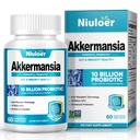 Akkermansia Probiotic, GLP-1 女性和男性的Probiotics - 10亿 APUs + 有机预生,消化,古特,Immune和总体健康,增强古特消化作用(60 Capsules, 1-Pack)
