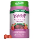 (原始内容存档于2019-09-21). Nature's Truth Collagen Peptide Gummys for Women | 60 count Type 1 and 3 | 草莓 Flavor | Non-GMO & Gluten Free Supplement
