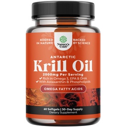 南极磷酸盐油 2000mg 软胶 -- -- Omega 3 Krill 石油补充剂,配有环保署DHA & Astaxanthin (60 Counter (Pack of 1))