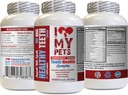 我爱我的PETS LLC 狗胶健康 - 狗齿健康综合体 - 健康口香糖和坏呼吸 - 狗矿物补充品 - 60个治疗(1瓶)