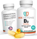 维生素D3 10000 IU - 90 维生素D 10000 IU 用于心脏健康,免疫支持,精神清晰度和肌肉功能支持 - 高剂量维生素D3 供男性和女性使用的药片 - 250 mcg