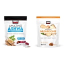 强制因子 Ashwagandha & Mushroom 补充剂 与 KSM-66 Ashwagandha , 7 个蘑菇, 60个软厨