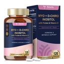 Totaria Myo-Inositol & D-Chiro Inositol 补充卡普列斯3075mg, 加多维他命维生素D3, Folate, 理想40:1 比例 - 女性和奥瓦里安的荷尔蒙平衡* 支持QQ Vegan, 非转基因生物 - 120 Caps