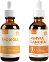Rejuvica 健康活动Rhodiola + Ashwagandha - 支持能源+压力 - 液体交付以更好地吸收 - Rhodiola Root & Ashwagandha Root