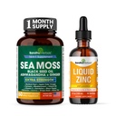 SANNDHHHERBALS 桑德胡草药海 摩斯 60 Capsules & Liquid Zinc Ionic Drops Supplement 4 fl oz QQ Supplement for Men and Women QQ 在美国制造的