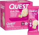 Quest营养 冰冻的饼干 双包 生日蛋糕 1g 糖 10g 蛋白质 2g Net Carbs, Gluten Free, 8 Count (Pack of 1)
