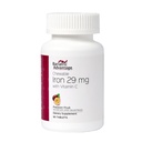 Bariatric Advantage Chewwable Iron 29 mg - 对Bariatric外科病人来说 - 含维生素C的铁 - 无铁味 - Ferrous Fumate & Carbonyl Iron 补充 - Passion 水果 - 90 count