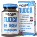 2000mg 高级 TUDCA 补编 - 最大吸收 TUDCA Bile 盐,配有 4:1 牛奶硝酸盐和亲生药物 - 支持 Liver Detox & Cleanse, Gallbladder, Gut & Kidney 健康 - 90 Vegan Capsules