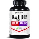 Hawthorn Berry 健康法补充品摘录 3000mg + extrastrong Herbal Formation → 200 Vegan Capsules → 支持心与循环健康 → 非GMO,Gluten-Free → 美国制造