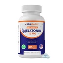维生素Melatonin 10 mg 快速溶解片 – 成人快速溶解睡眠支持补充剂 – 蔬菜,Non-GMO & Gluten-Free – Natural Berry Flavor – 365