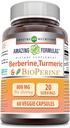 (原始内容存档于2017-09-21) (英语). Verberine Turmeric & Bioperine 800mg Pervice 60 Vegie Capsules Supplement \ \ 非 GMO = Gluten Free = 在美国制造 = 蔬菜理想