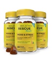 RESCUE Bach Plus Mood & 压力支持Gummys, 日间饮食补充加Passionflower, GABA, Saffron & Vitamin D, Natural Orange Flavor, Vegan & Gluten - Free, 3 Pack, 180 总计