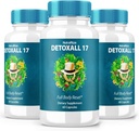 (3 Pack) DetoxAll 17, DetoxAll 17 全體重置, DetoxAll 17 总体健康与健康饮食补充,最大力量全自然药丸对促进能量, DetoxAll 17 Review (180 Capsules)