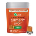 Quunol Turmeric和Ginger Soft Chews,750mg Turmeric 补充,支持联合健康的超高吸收,90 Counter