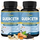 有机Cadane 2 Packs Quercetin 补充 Capsules, 4个月供应 Turmeric, Berberine, Nettle, 黑种子, 黑辣椒 - 支持心血管健康, 免疫系统