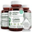 Natural Nutra Lutein和Zeaxanthin 补充品,维持视力健康,在眼睛中保护细胞,提高Zeaxanthin和异构体的水平,支持眼健康,Gluten Free,Soy Free, 20mg - 30 Capsules