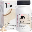 LiiV Mood支助补编 — 8亿 CMU 男女Probiotic – Daily Mood & Digestive支助补编 — 整体身体健康,由Saccharomyces boulardii & Cerebiome(60 Caps)提供动力