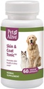 PetAlive Skin and Coat Tonic - 猫狗皮肤健康与光辉,光泽大衣的所有天然草药补充品 - 60 Veggie Caps