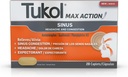 TUKOL Max 动作西努斯, 疼痛的摄入和压力卡片, 头痛的缓解, 期望者, 非醉者, 20 个数