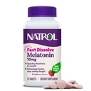 Natrol FastSolve Melatonin 10毫克,Melatonin 休息补充剂,成人睡眠支持,75个草莓味片,最多75天供应