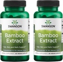 Swanson Bamboo 提取 - 天然毛发、皮肤和钉子补充剂 - 70% Silica 含量支持烯烃形成和骨质生长 - (60 Veggie Capsules,每包300毫克) (2包)