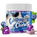 Bovine Colostrum Chews 配有助生药物,用于Gut健康、Bloating、Immune支助、皮肤、头发生长和美貌-蓝莓火焰(60种服务)