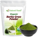 Z 天然食品 有机大麦草粉 - USDA 有机全食品 Green blend for Energy Boost, Detox & pH 平衡与氨基酸,矿物 - 抗氧化剂混合用于果汁,水,平滑,5磅