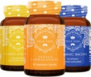 真正的吠陀放松包 USDA 有机体 – 多奖-威宁 – Ashwagandha KSM-66® – 与维生素 B6 – Bacopa Monnieri Capsules 的圣巴西尔